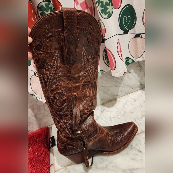 Ariat Brown Western Cowboy Boots - Picture 4 of 5